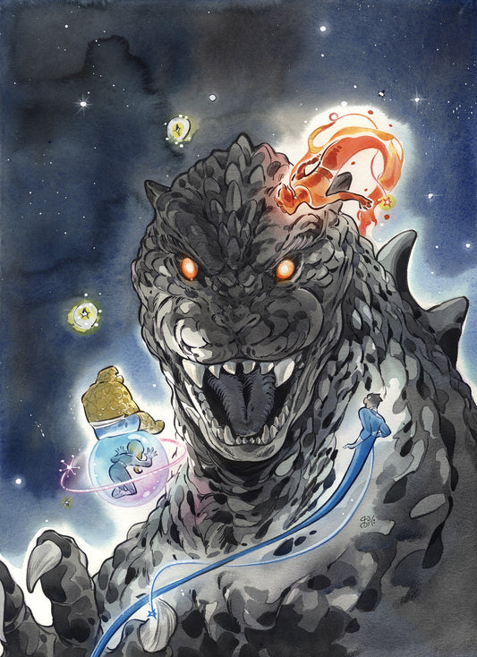 Godzilla vs. Fantastic Four #1 Peach Momoko 1:100 Full Art Variant