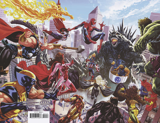 Godzilla Destroys The Marvel Universe #1 1:100 Mark Brooks Full Art Variant