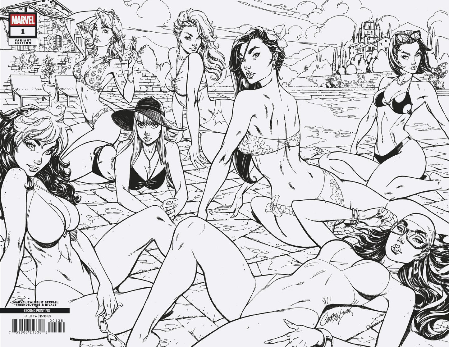 Marvel Swimsuit Special: Friends, Foes & Rivals #1 1:25 J. Scott Campbell Ratio Virgin 2nd Print Variant