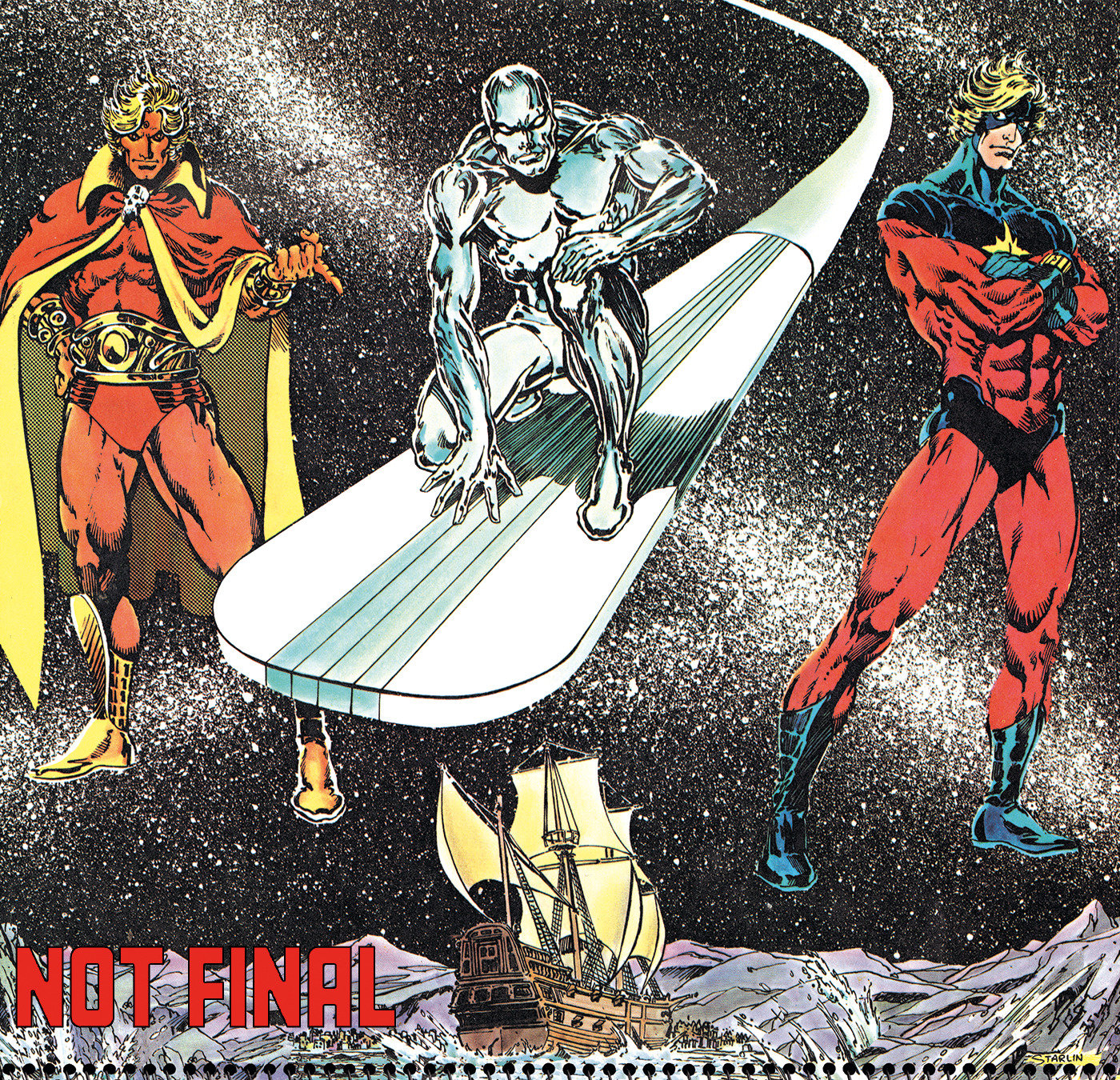 Captain Marvel: Dark Past #1 1:50 Jim Starlin Bicentennial Calendar Hidden Gem Variant
