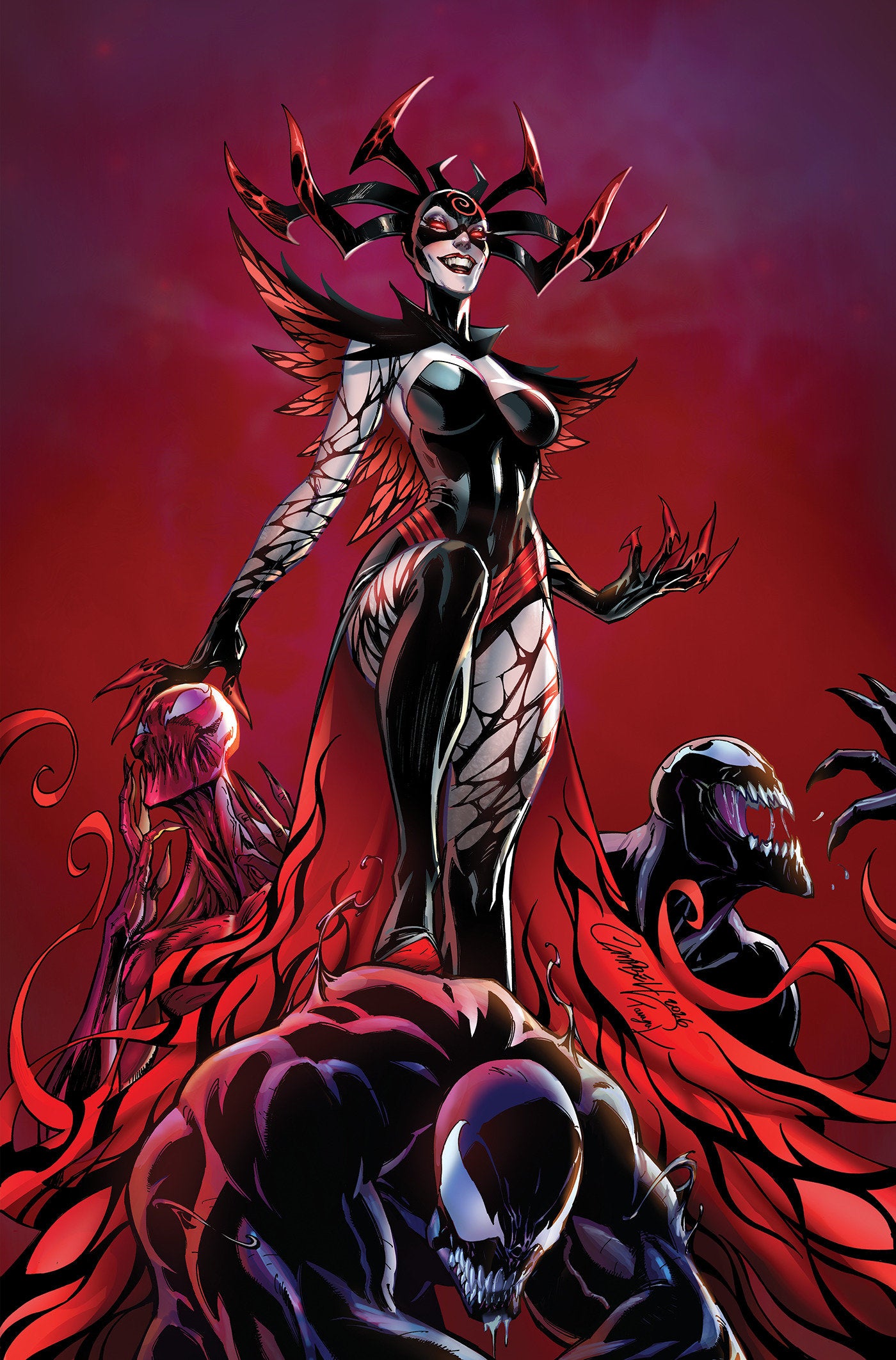 Queen In Black #1 1:500 J. Scott Campbell Full Art Variant [Qib]