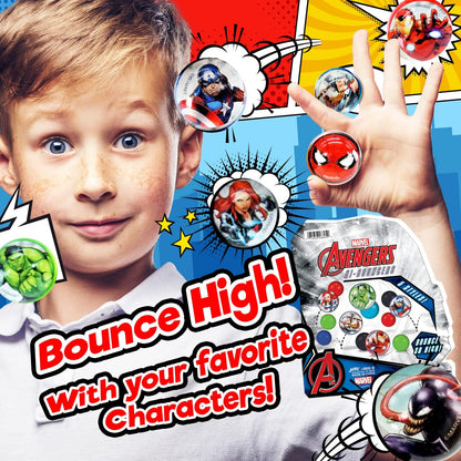Marvel Avengers Bouncy Superballs Super Hi Bounce 1.2" (1 Pack of 5 Balls)