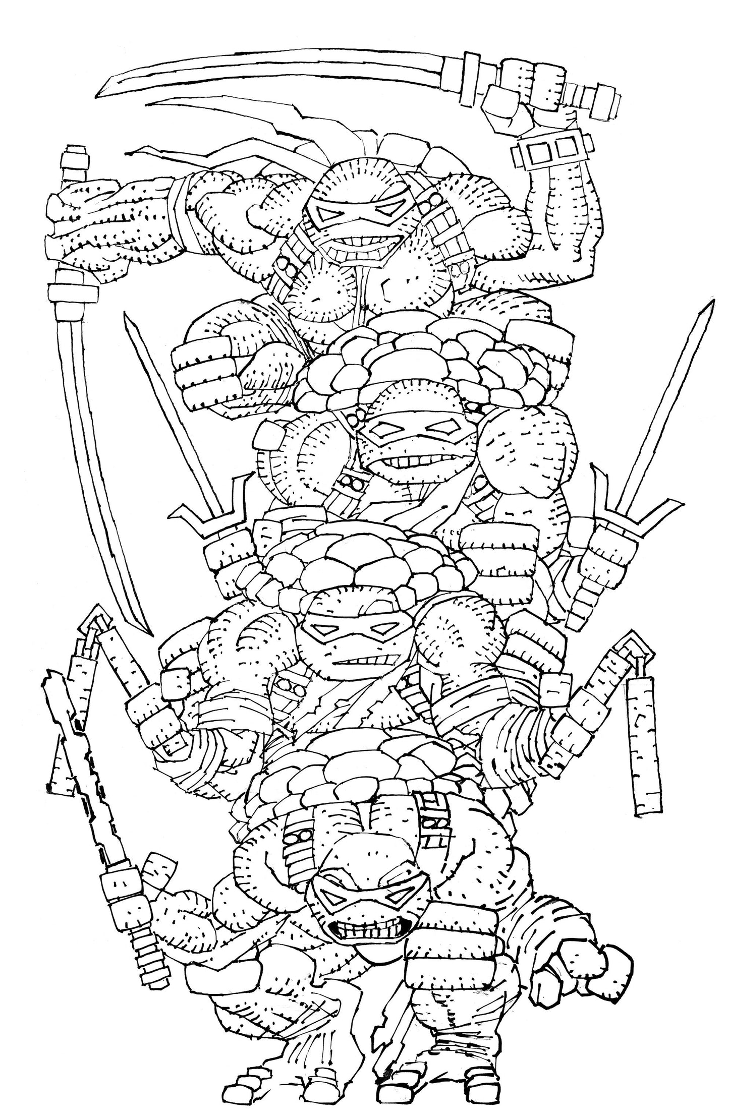Teenage Mutant Ninja Turtles #20: 300th Issue Special 1:300 (Miller Full Art Black & White)