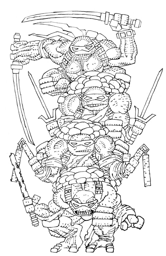 Teenage Mutant Ninja Turtles #20: 300th Issue Special 1:300 (Miller Full Art Black & White)