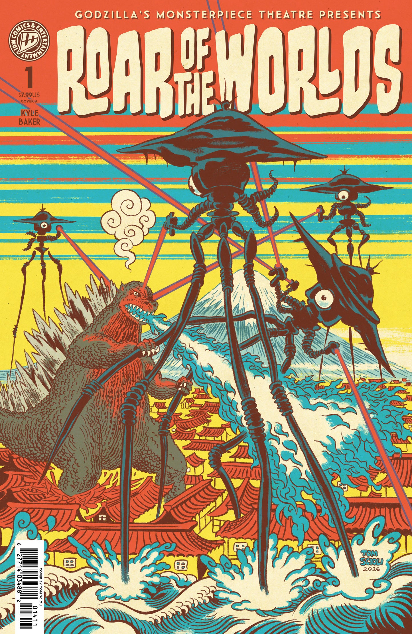 Godzilla's Monsterpiece Theatre Presents: Roar Of The Worlds Cover A (Scioli)