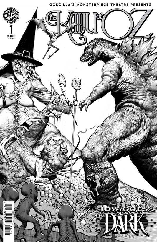 Godzillas Monsterpiece Theatre Presents: The Kaiju Of Oz Variant D (Ayala IDW Goes Dark Variant)