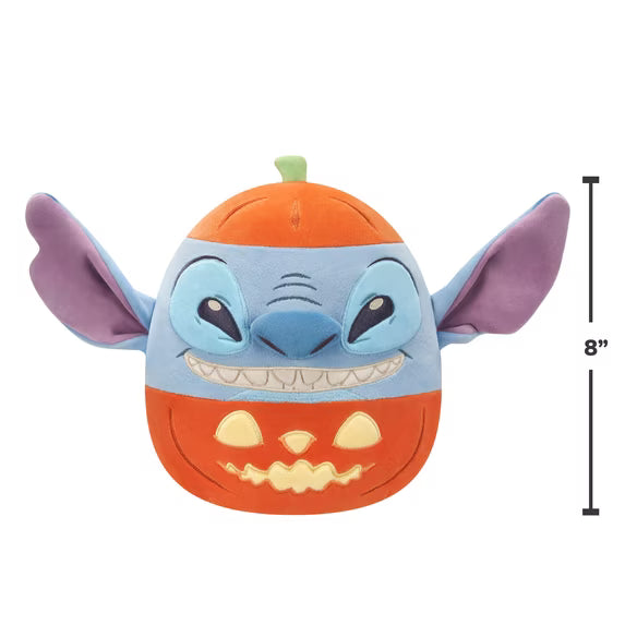 Squishmallows Official 8 inch Disney Halloween Stitch in Jack-O-Lantern - Child's Ultra Soft Stuffed Plush Toy