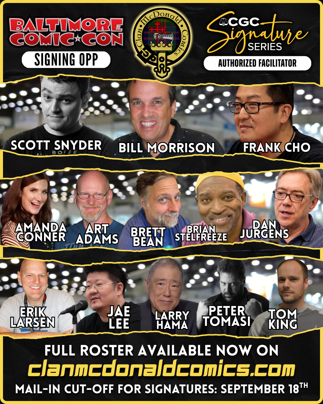 Baltimore Comic*Con Signing Opportunities