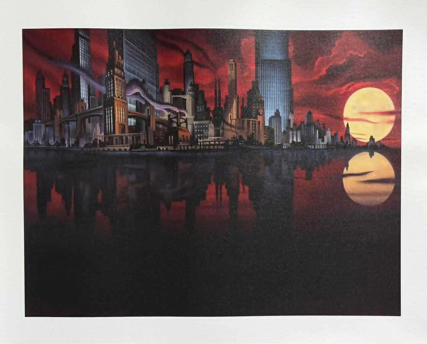 Batman: The Animated Series 'Gotham' 16x20 Canvas - Already Signed by John Calmette!!