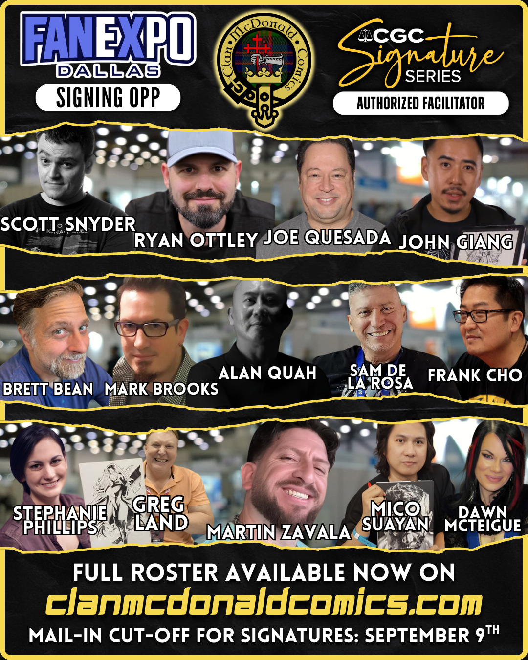 FanExpo Dallas Signing Opportunities