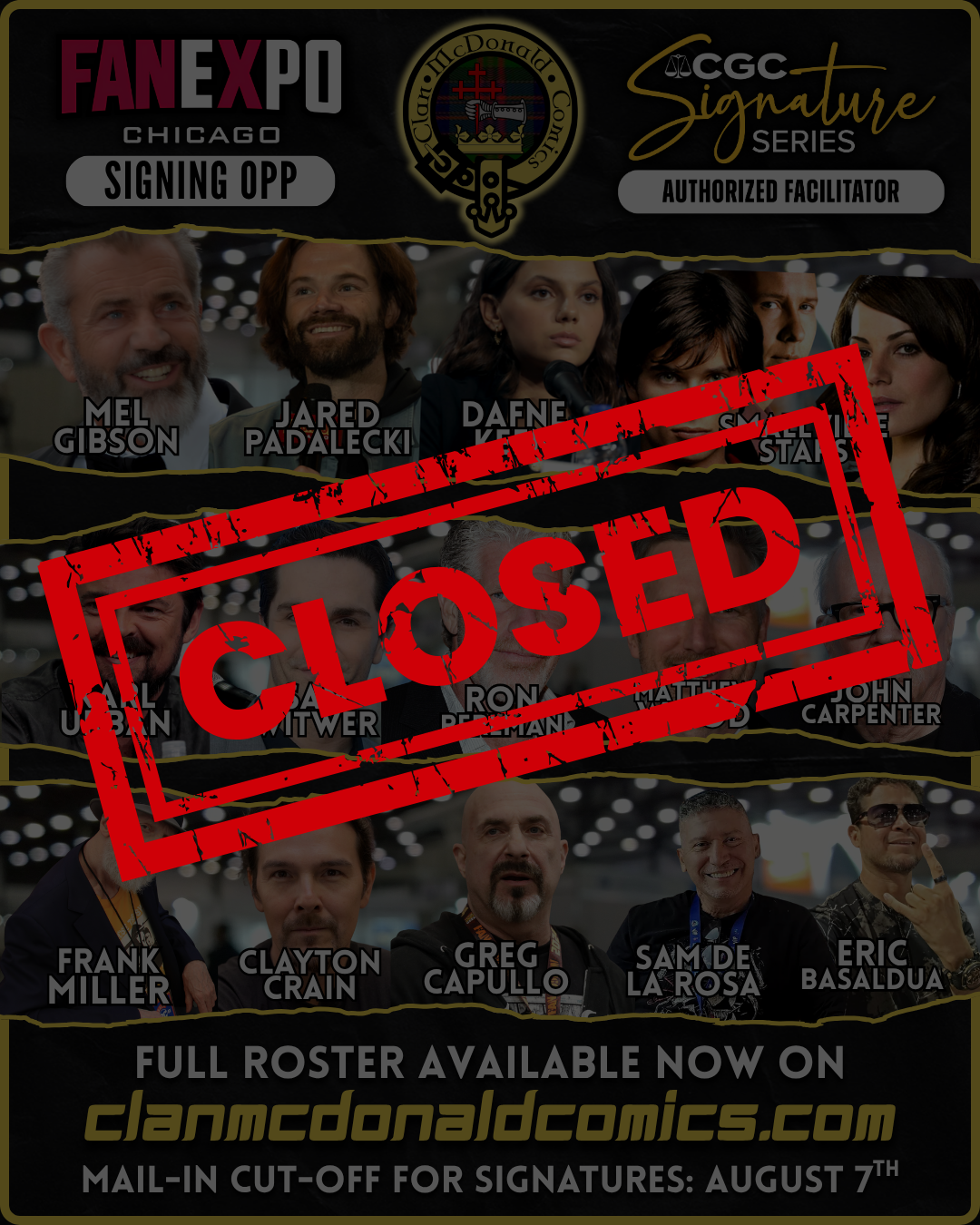 FanExpo Chicago Signing Opportunities