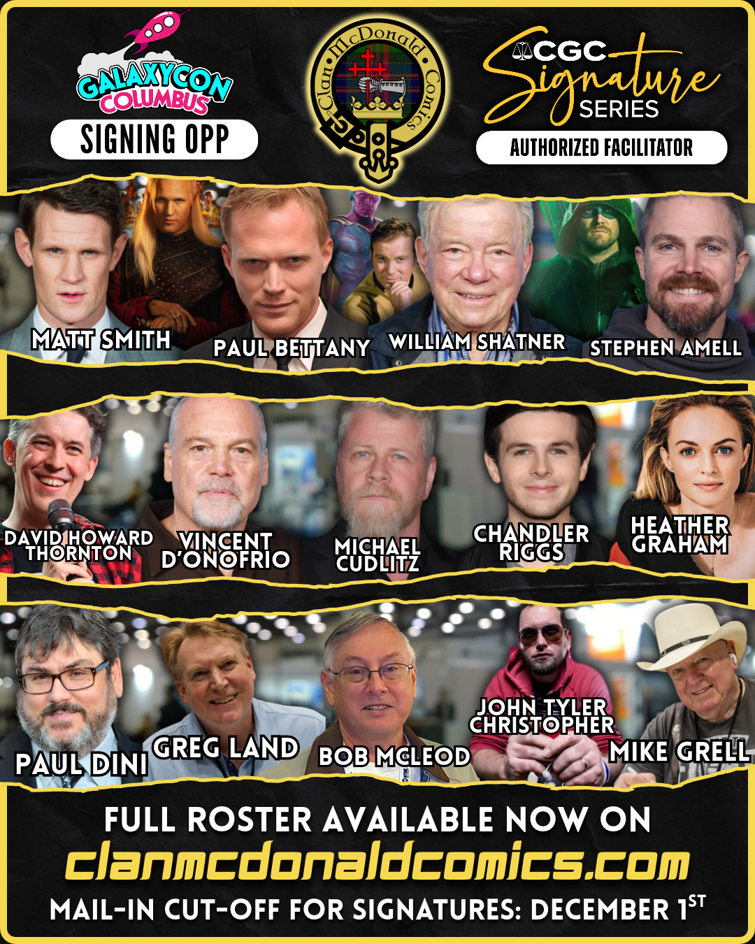 GalaxyCon - Columbus Signing Opportunities