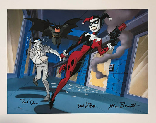 Batman/Harley Giclee Print 15x18 (12x16 image) - Already Triple Signed by Kevin Altieri, Dan Riba, & Alan Burnett!!