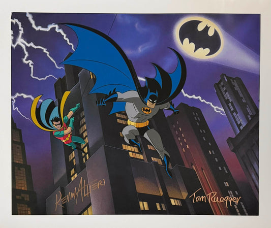 Batman & Robin Giclee Print 15x18 (12x16 image) - Already Triple Signed by Kevin Altieri, Dan Riba, & Tom Ruegger!!