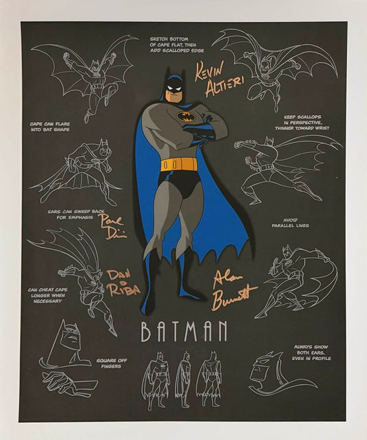 Batman Giclee Print 15x18 (12x16 image) - Already Triple Signed by Kevin Altieri, Dan Riba, & Alan Burnett!!