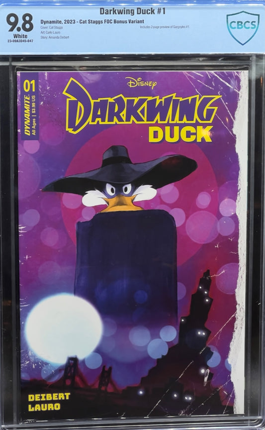 Darkwing Duck #1 Cat Staggs FOC Bonus Variant CBCS 9.8 Blue Label