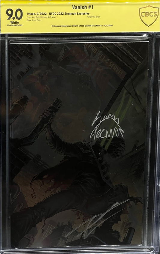 Vanish #1 NYCC 2022 Stegman Exclusive CBCS 9.0 Yellow Label ~Dual Signed by Cates & Stegman!