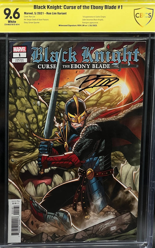 Black Knight: Curse of the Ebony Blade #1 Ron Lim Variant CBCS 9.6 Yellow Label