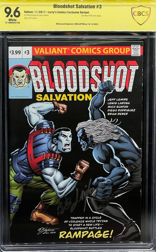 Bloodshot Salvation #3 Larry's Comics Exclusive Variant CBCS 9.6 Yellow Label Bob Layton