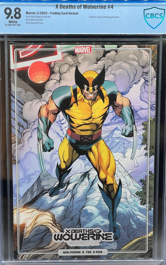 X Deaths of Wolverine #4 Trading Card Variant CBCS 9.8 Blue Label