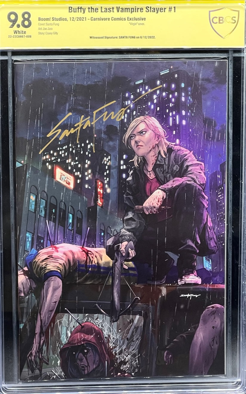 Buffy the Last Vampire Slayer #1 Carnivore Comics Exclusive CBCS 9.8 Yellow Label Santa Fung