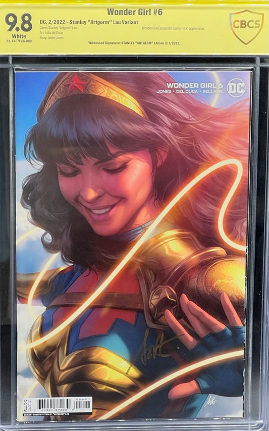 Wonder Girl #6 Stanley "Artgerm" Lau Variant CBCS 9.8 Yellow Label