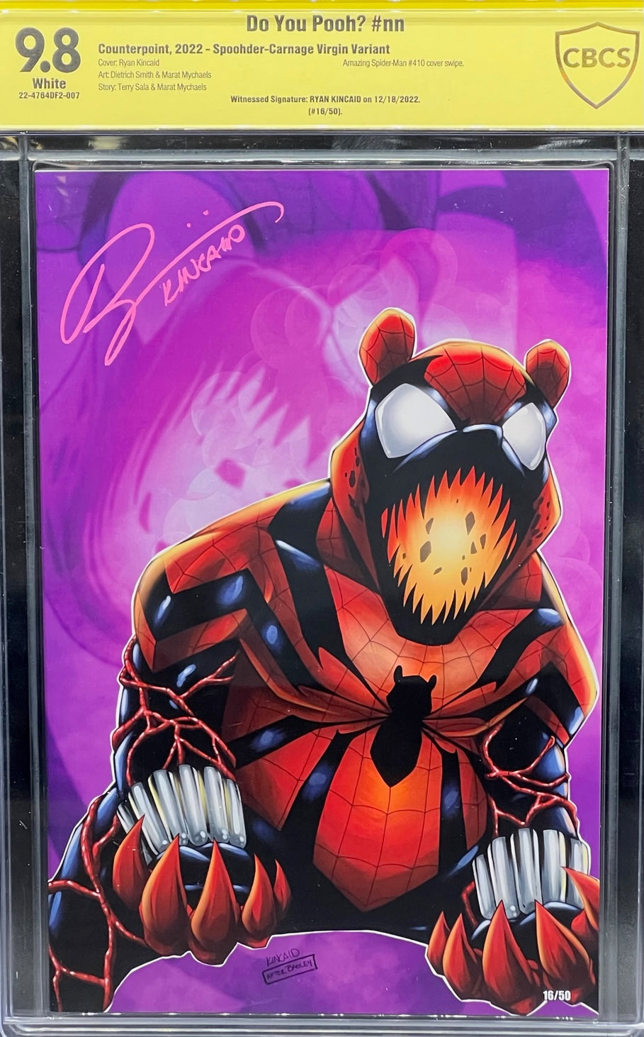 Do You Pooh? #nn Spoohder-Carnage Virgin Variant CBCS 9.8 Yellow Label Ryan Kincaid