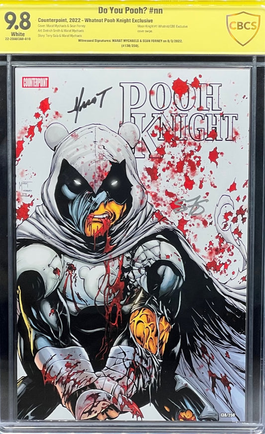 Do You Pooh? #nn Whatnot Pooh Knight Exclusive CBCS 9.8 Yellow Label~ DUAL SIGNED~ Mychaels & Forney