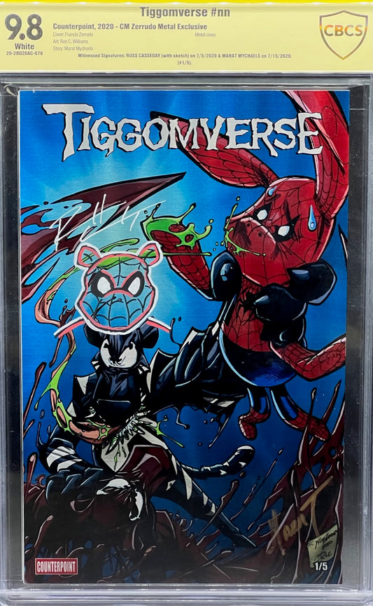 Tiggomverse #nn CM Zerrudo Metal Exclusive CBCS 9.8 Yellow Label ~ DUAL SIGNED ~ Casseday & Mychaels ~ REMARKED!