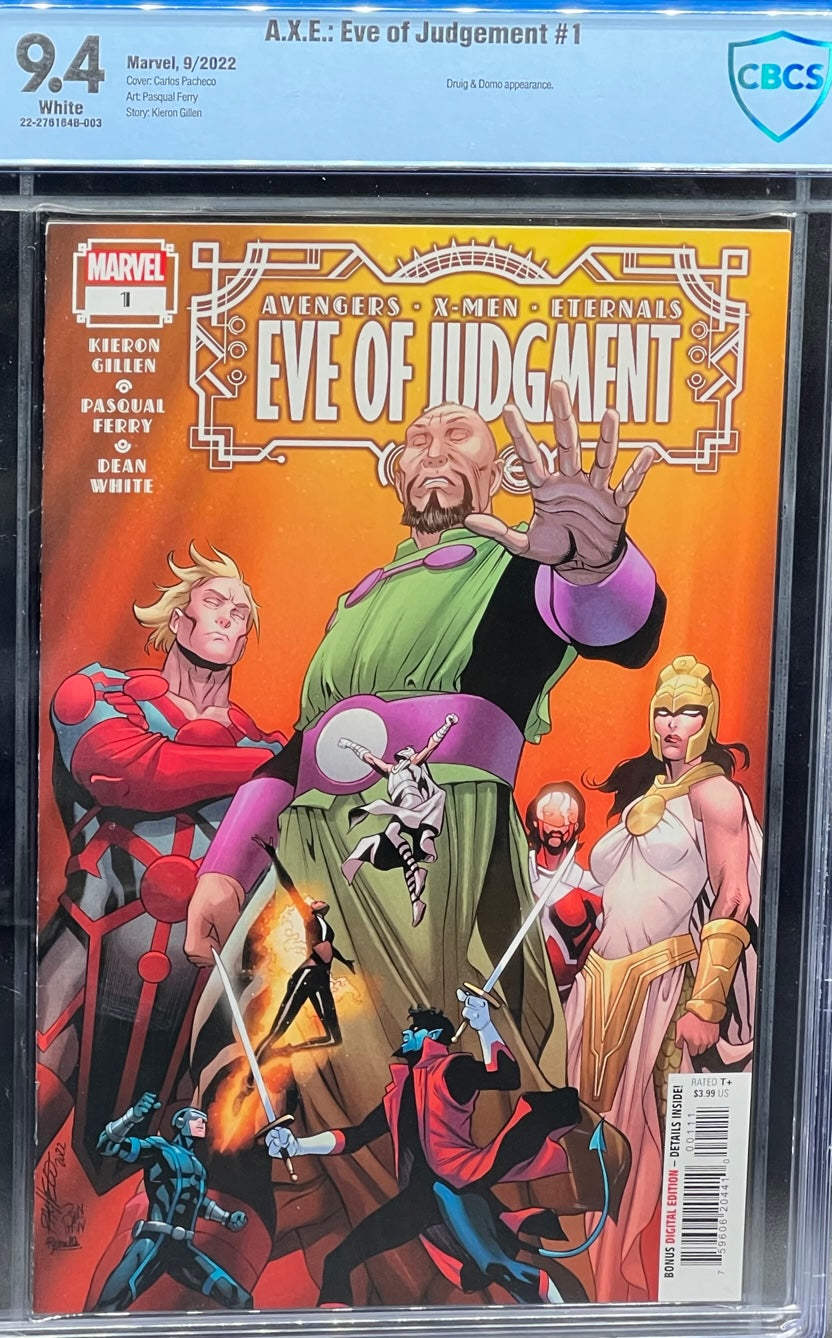 A.X.E.: Eve of Judgement #1 CBCS 9.4 Blue Label