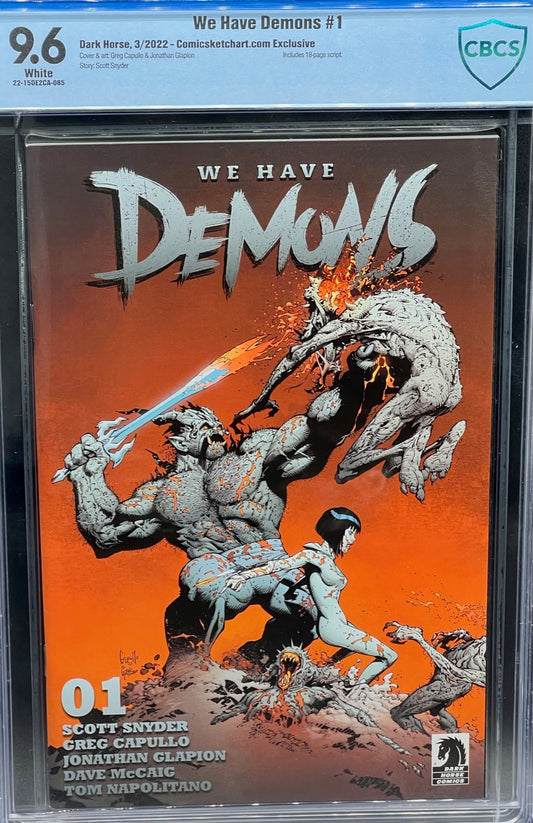 We Have Demons #1 Comicsketchart.com Exclusive CBCS 9.6 Blue Label