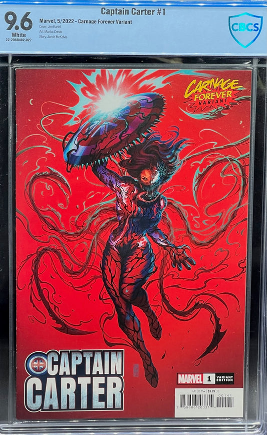 Captain Carter #1 Carnage Forever Variant CBCS 9.6 Blue Label