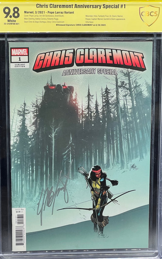 Chris Claremont Anniversary Special #1 Pepe Larraz Variant CBCS 9.8 Yellow Label