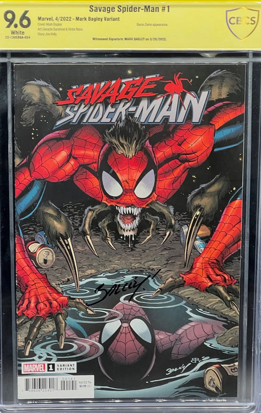Savage Spider-Man #1 Mark Bagley Variant CBCS 9.6 Yellow Label