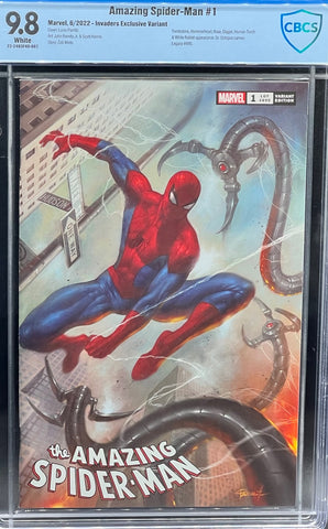 Amazing Spider-Man #1 Invaders Exclusive Variant CBCS 9.8 Blue Label