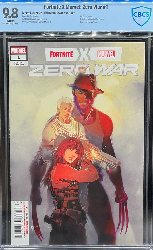 Fortnite X Marvel: Zero War #1 Bill Sienkiewicz Variant CBCS 9.8 Blue Label