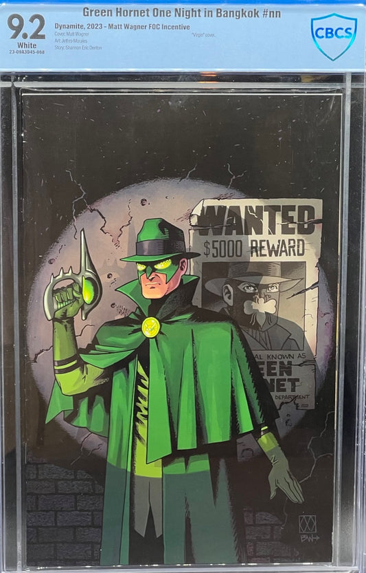 Green Hornet One Night in Bangkok #nn Matt Wagner FOC Incentive CBCS 9.2 Blue Label