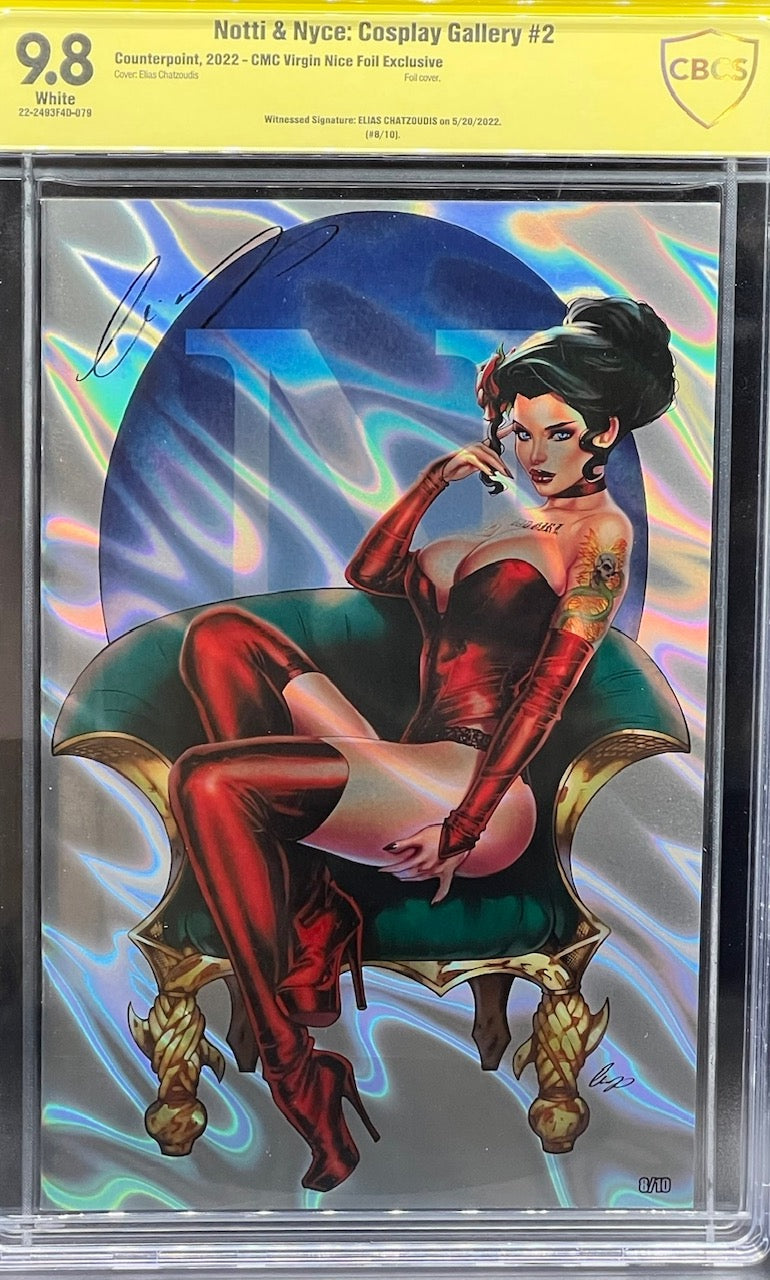 Notti & Nyce: Cosplay Gallery #2 CMC Virgin Nice Foil Exclusive CBCS 9.8 Yellow Label Elias Chatzoudis