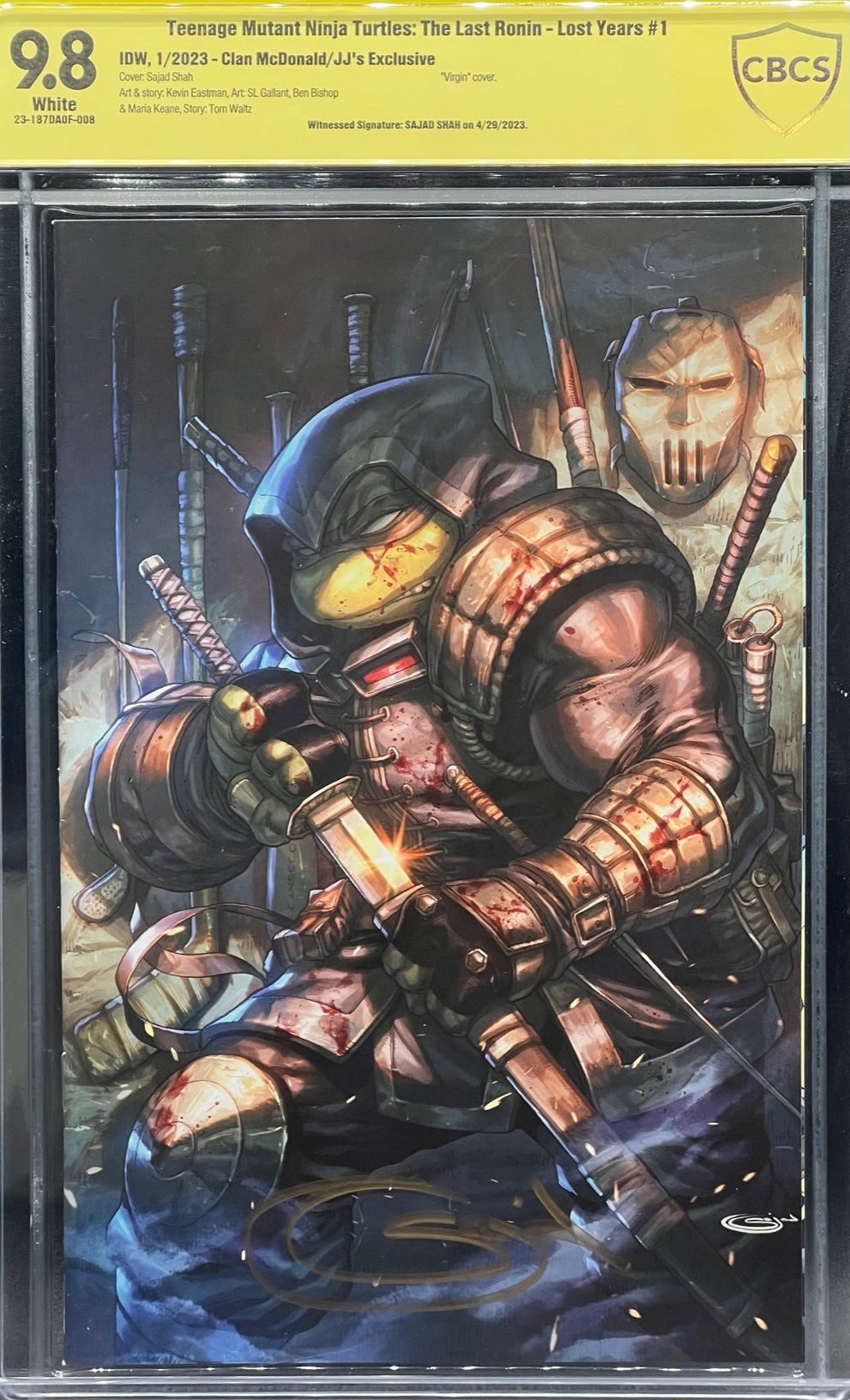 Teenage Mutant Ninja Turtles: The Last Ronin - Lost Years #1 Clan McDonald/JJ's Exclusive CBCS 9.8 Yellow Label Sajad Shah