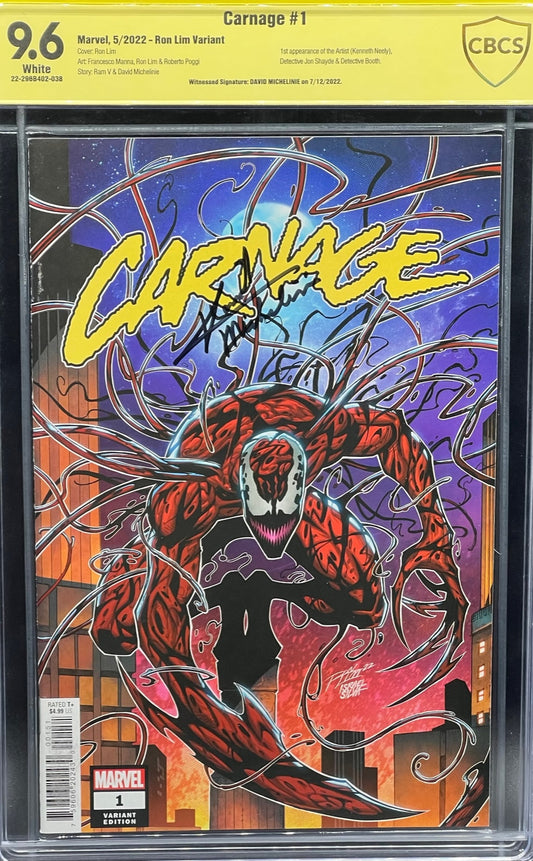 Carnage #1 Ron Lim Variant CBCS 9.6 Yellow Label David Michelinie