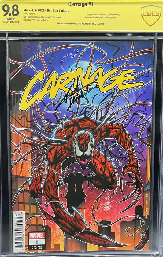 Carnage #1 Ron Lim Variant CBCS 9.8 Yellow Label David Michelinie