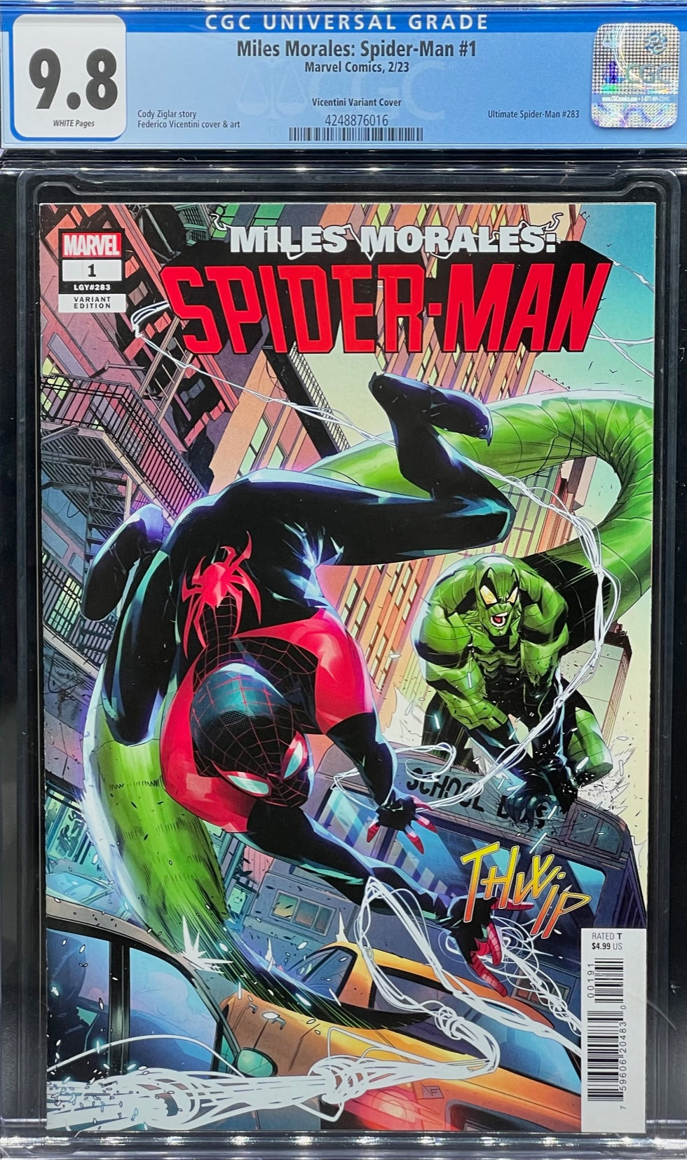 Miles Morales: Spider-Man #1 Vicentini Variant CGC Universal Series 9.8 Blue Label