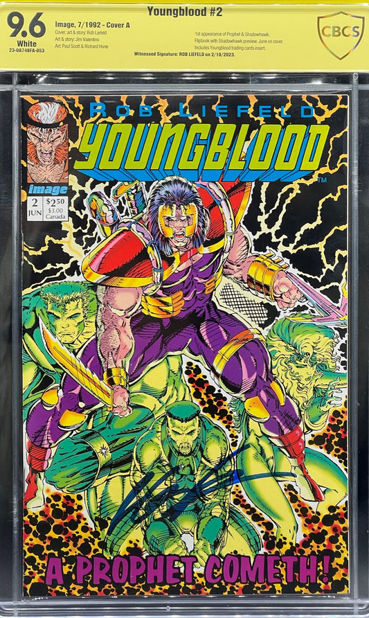 Youngblood #2 (1992) CBCS 9.6 Yellow Label Rob Liefeld