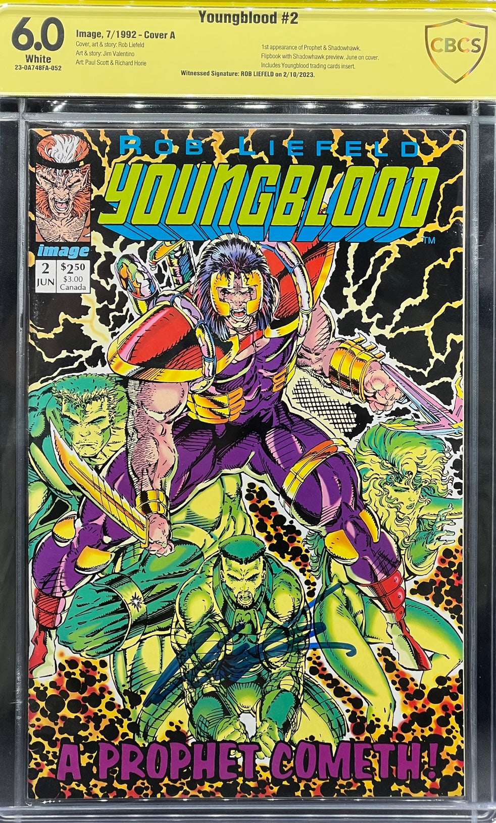 Youngblood #2 (1992) CBCS 6.0 Yellow Label Rob Liefeld