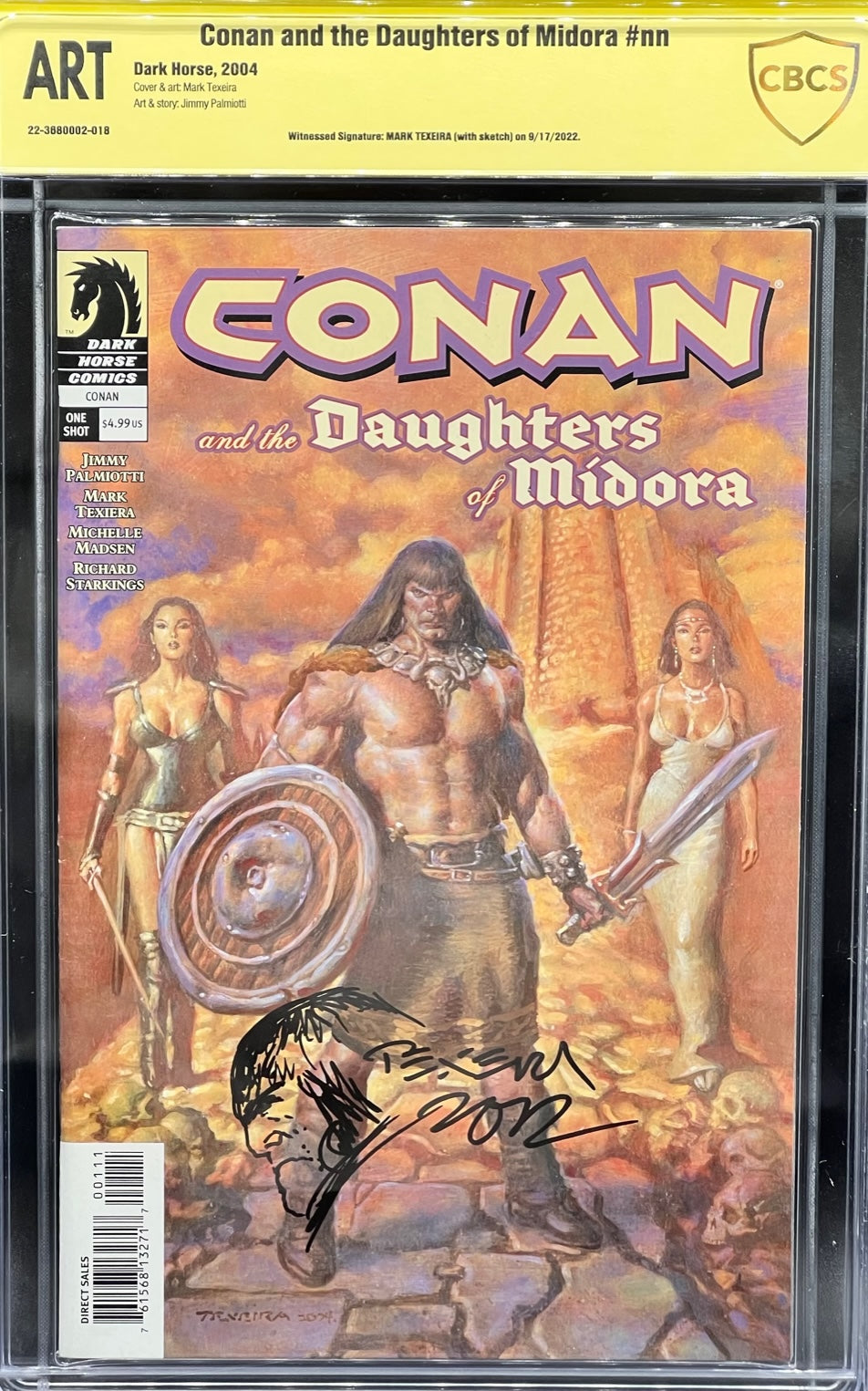 Conan and the Daughters of Midora #nn CBCS ART Grade Yellow Label Mark Texeira ~ REMARKED!