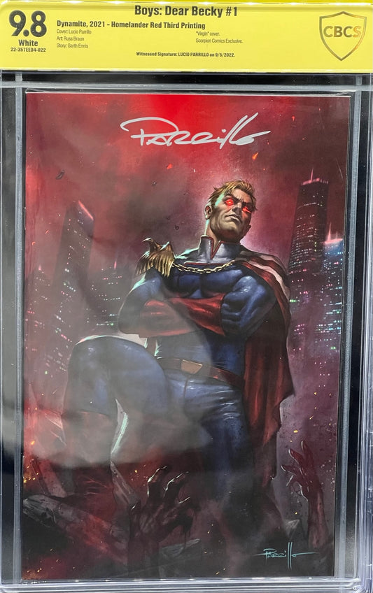 Boys: Dear Becky #1 Homelander Red Third Printing CBCS 9.8 Yellow Label Lucio Parrillo