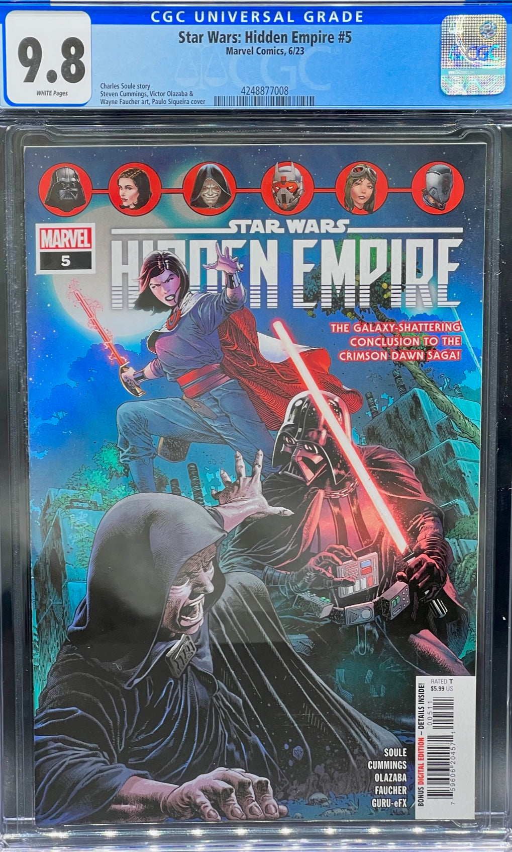 Star Wars: Hidden Empire #5 CGC Universal Grade 9.8 Blue Label