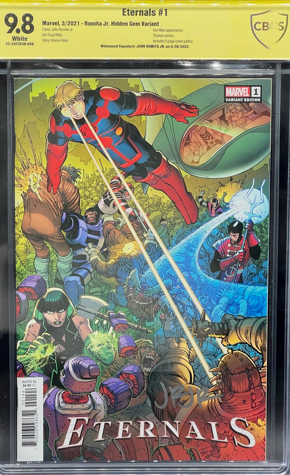 Eternals #1 Romita Jr. Hidden Gem Variant CBCS 9.8 Yellow Label