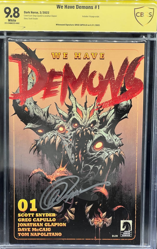 We Have Demons #1 CBCS 9.8 Yellow Label Greg Capullo