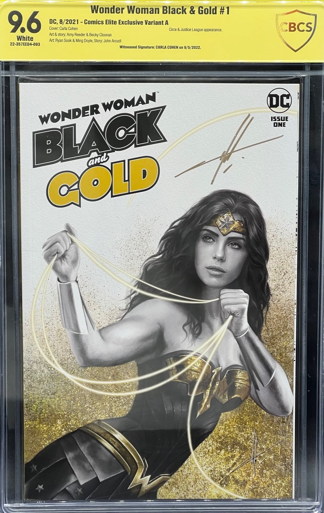 Wonder Woman Black & Gold #1 CBCS 9.6 Yellow Label Carla Cohen